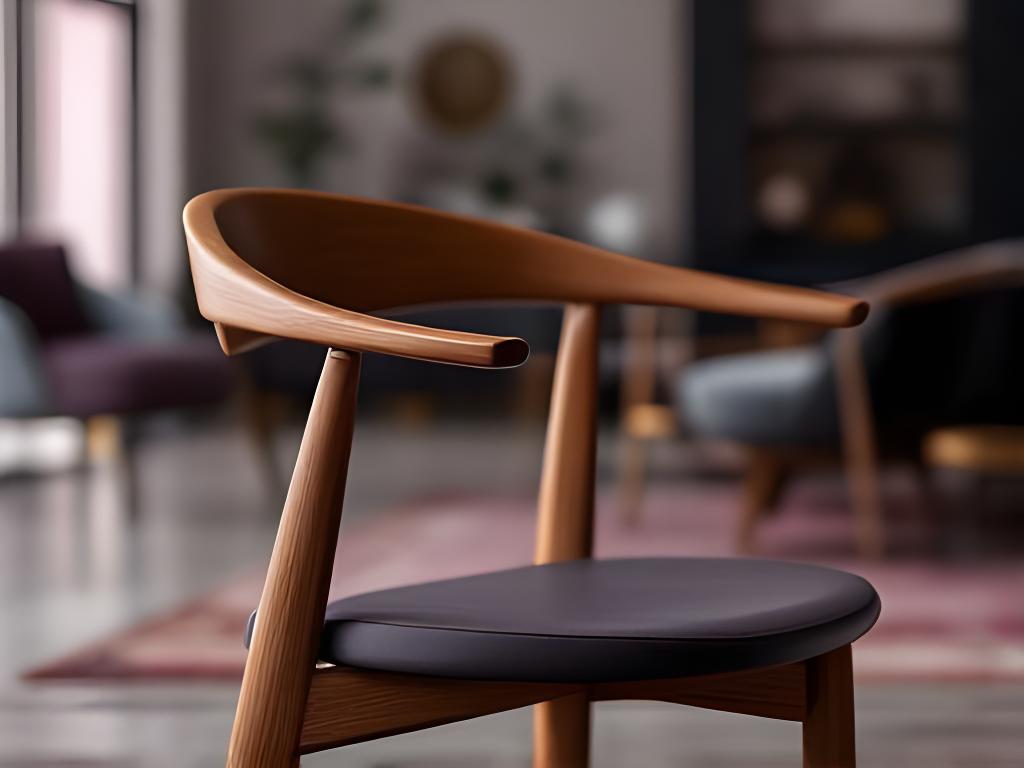Eleganter Esszimmerstuhl aus Holz in einer stilvollen Möbelkollektion